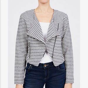 Tart Striped Open Jacket NWT Blazer Crop